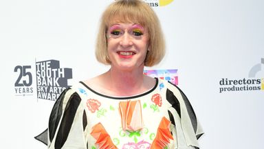 Grayson Perry at the South Bank Sky Arts Awards in London on 19 July 2021